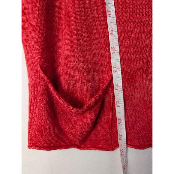 Eileen Fisher Sweater Womens Large Linen Open Front Cardigan - Picture 5 of 7
